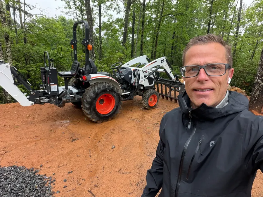 Todd on a weekend tractor project
